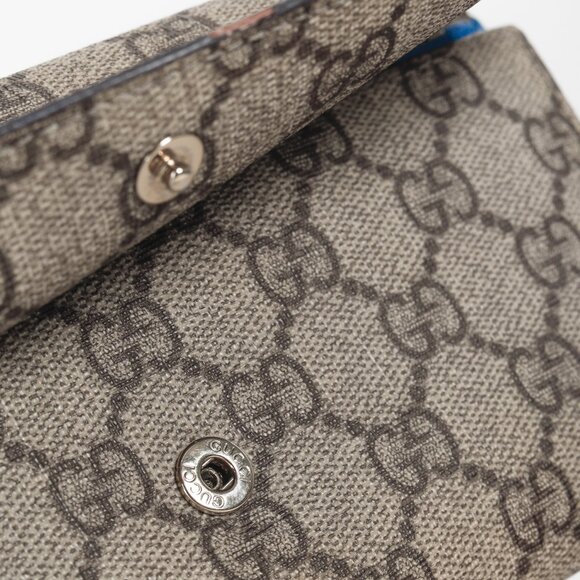 Gucci Brown Ivory GG Supreme Monogram Continental Wallet - Picture 7 of 10